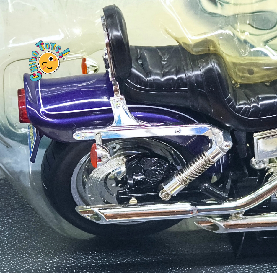 Hot Wheels Harley-Davidson Dyna Wide Glide 100th Anniversary Motocicleta 1:10 Morada