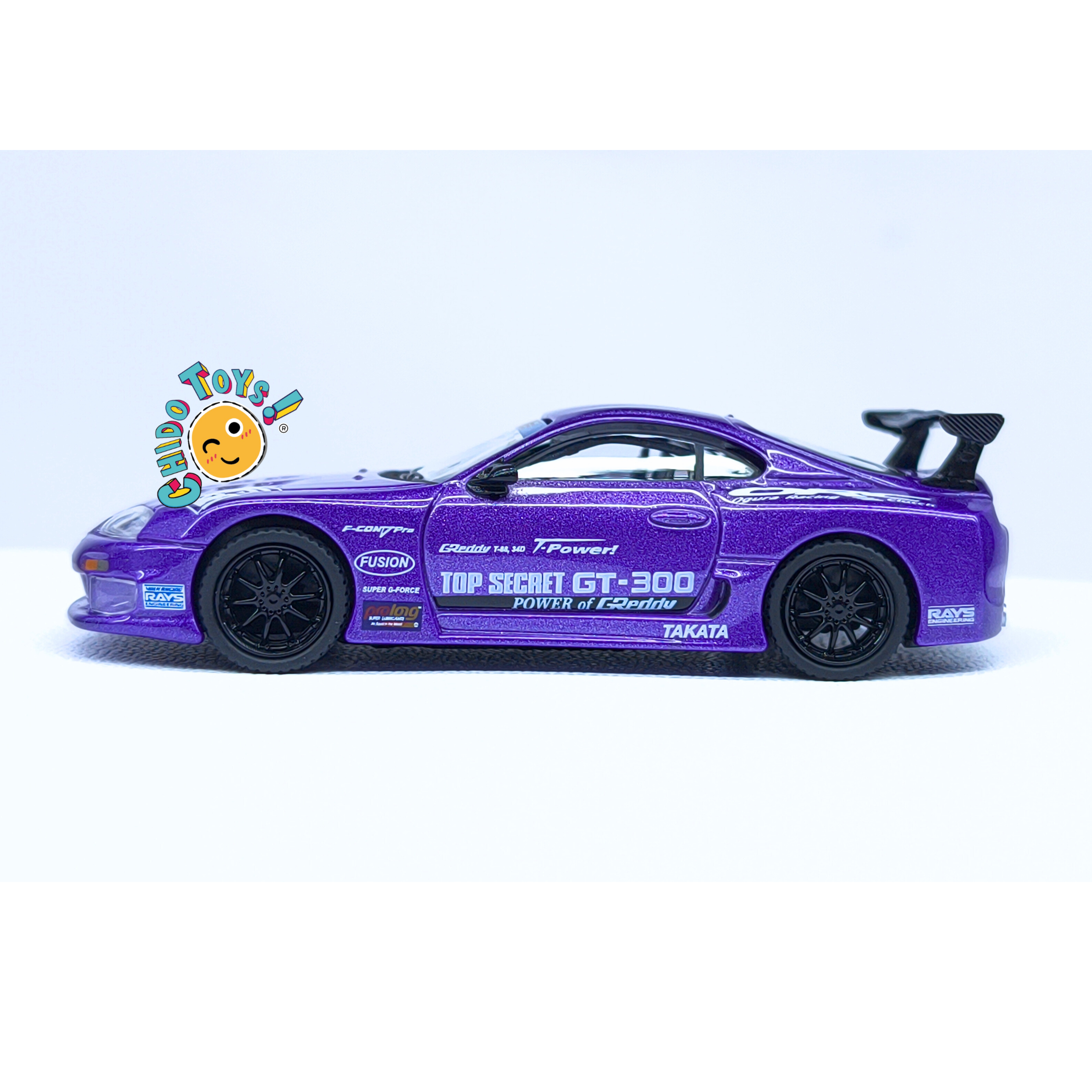 Mini GT Toyota Supra Top Secret 1:64 GT-300 morado