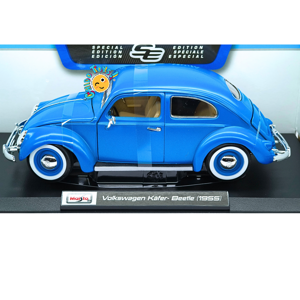 Maisto Volkswagen Käfer-Beetle 1955 Special Edition 1:18 azul ventana oval