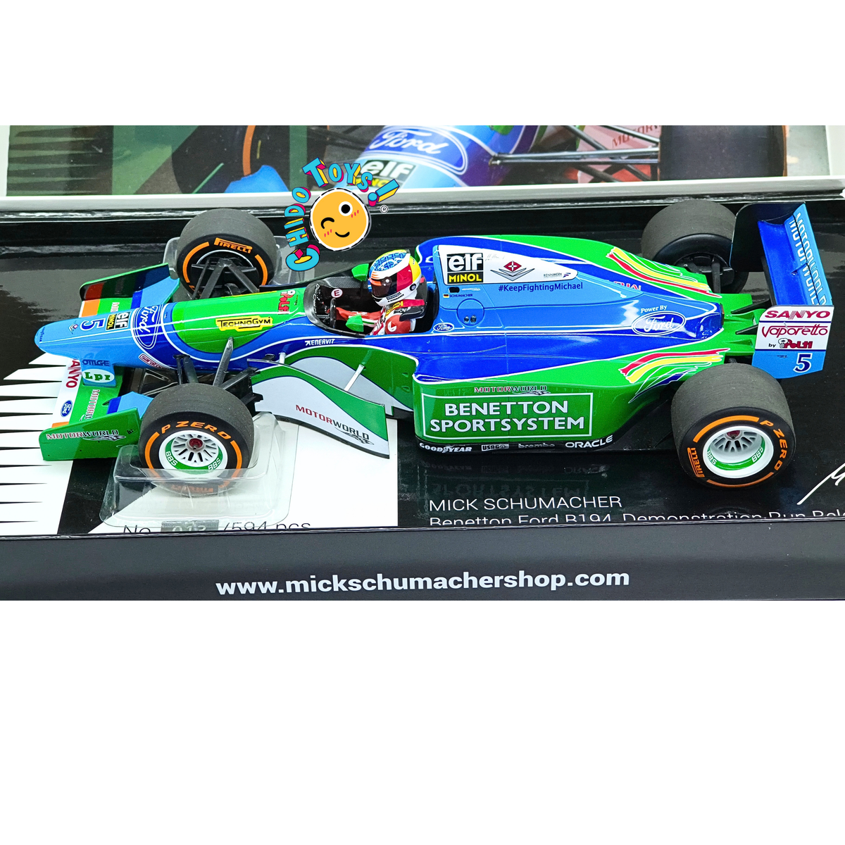 Minichamps Benetton Ford B194 Mick Schumacher 1:18 GP de Bélgica edición limitada