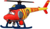 Disney Pixar Cars Kasey Coner helicóptero de rescate metálico en colores rojo, amarillo y azul con gráficos Race & Rescue.