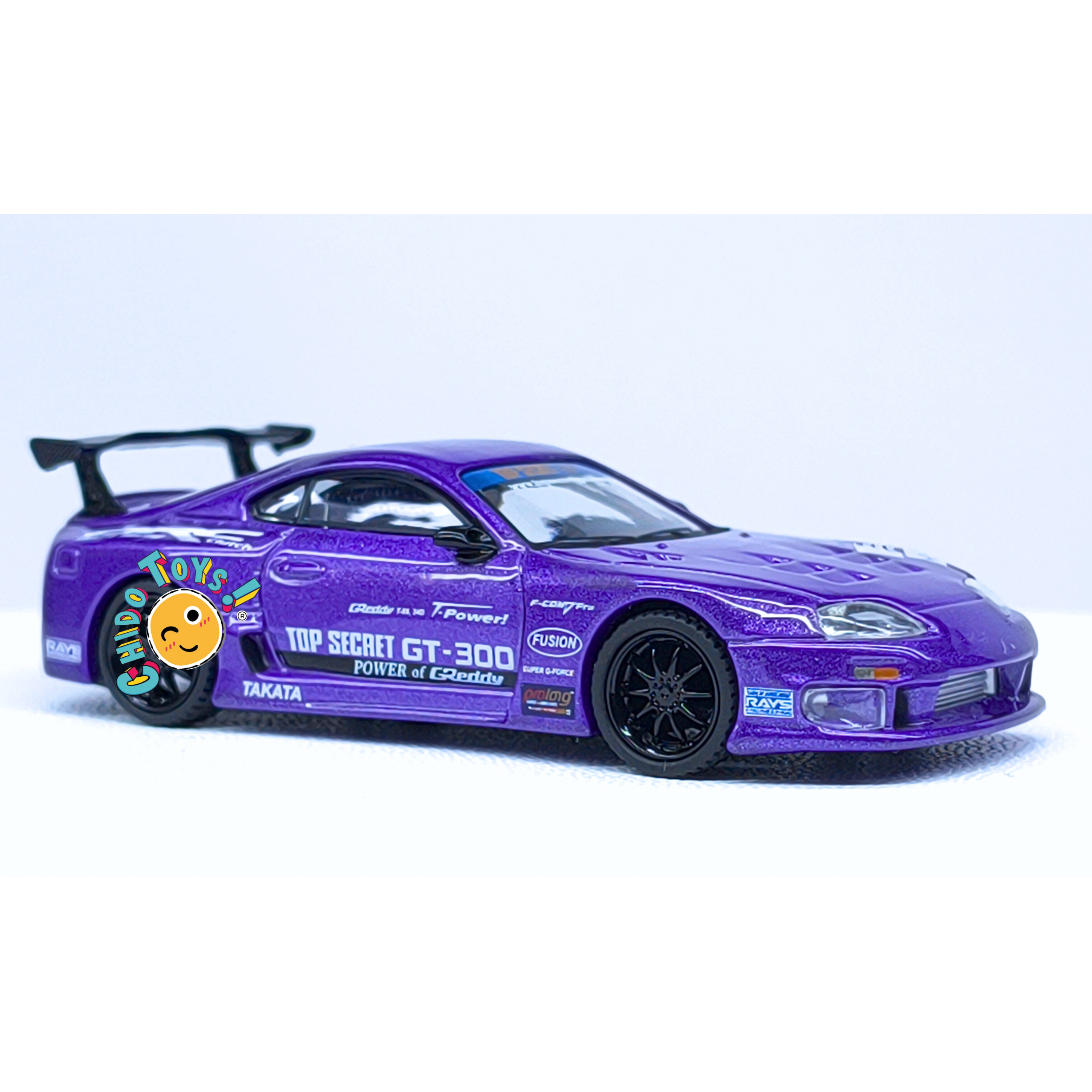 Mini GT Toyota Supra Top Secret 1:64 GT-300 morado