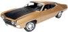 Ford Torino Cobra 1970 Auto World 1:18 en Bright Gold Poly, muscle car diecast fuera de producción con caja original aún sellada.
