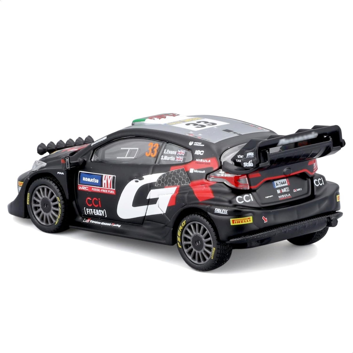 Bburago Toyota GR Yaris Rally1 Hybrid #33 WRC 1:43 Rally Suecia