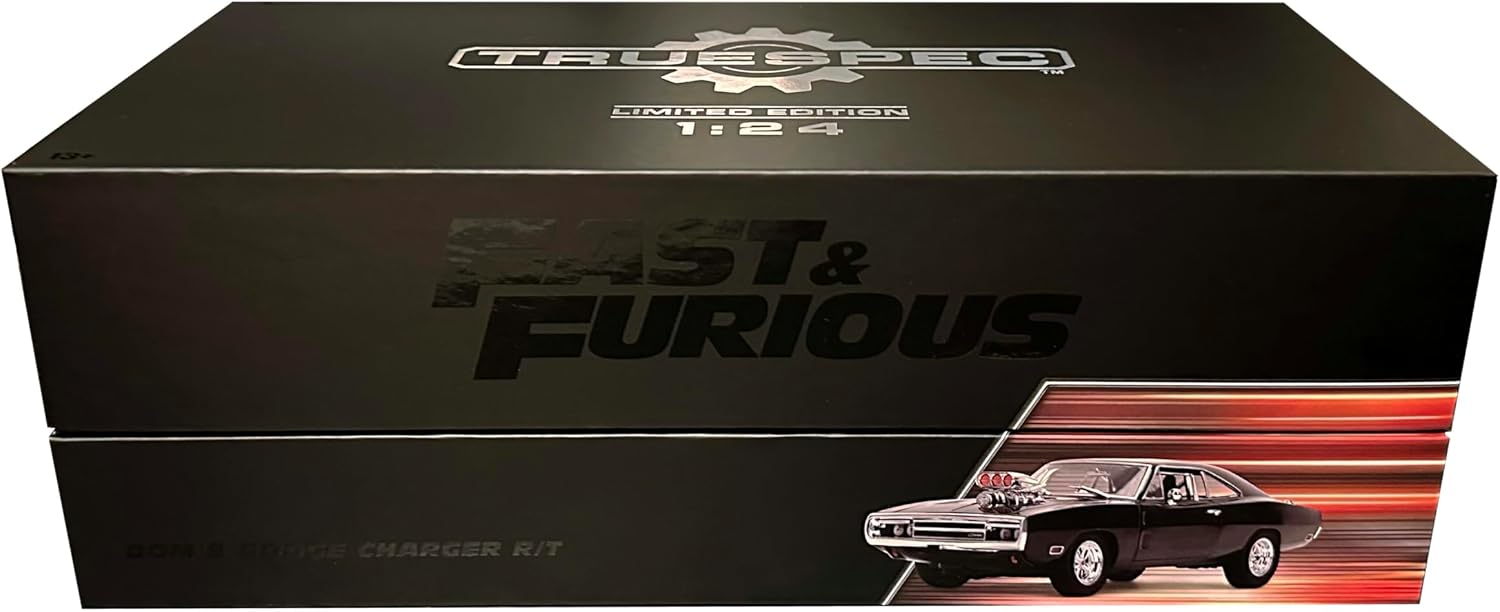 Jada TrueSpec Dodge Charger R/T 1970 Fast & Furious 1:24 con apertura total y faros abatibles