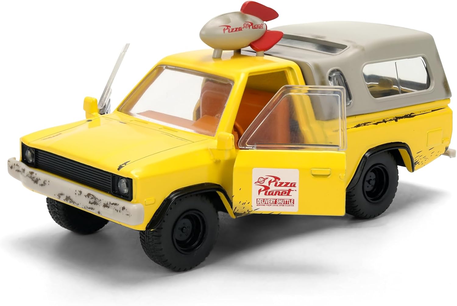 Jada Toys Pizza Planet Truck 1:32 amarilla con apertura de puertas