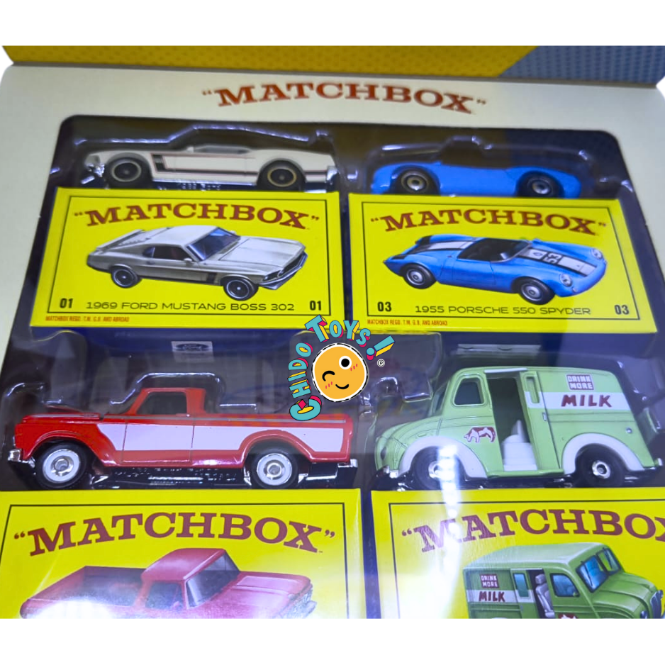 Matchbox Replay the Classics Gift Pack 80 Aniversario 4 autos 1:64
