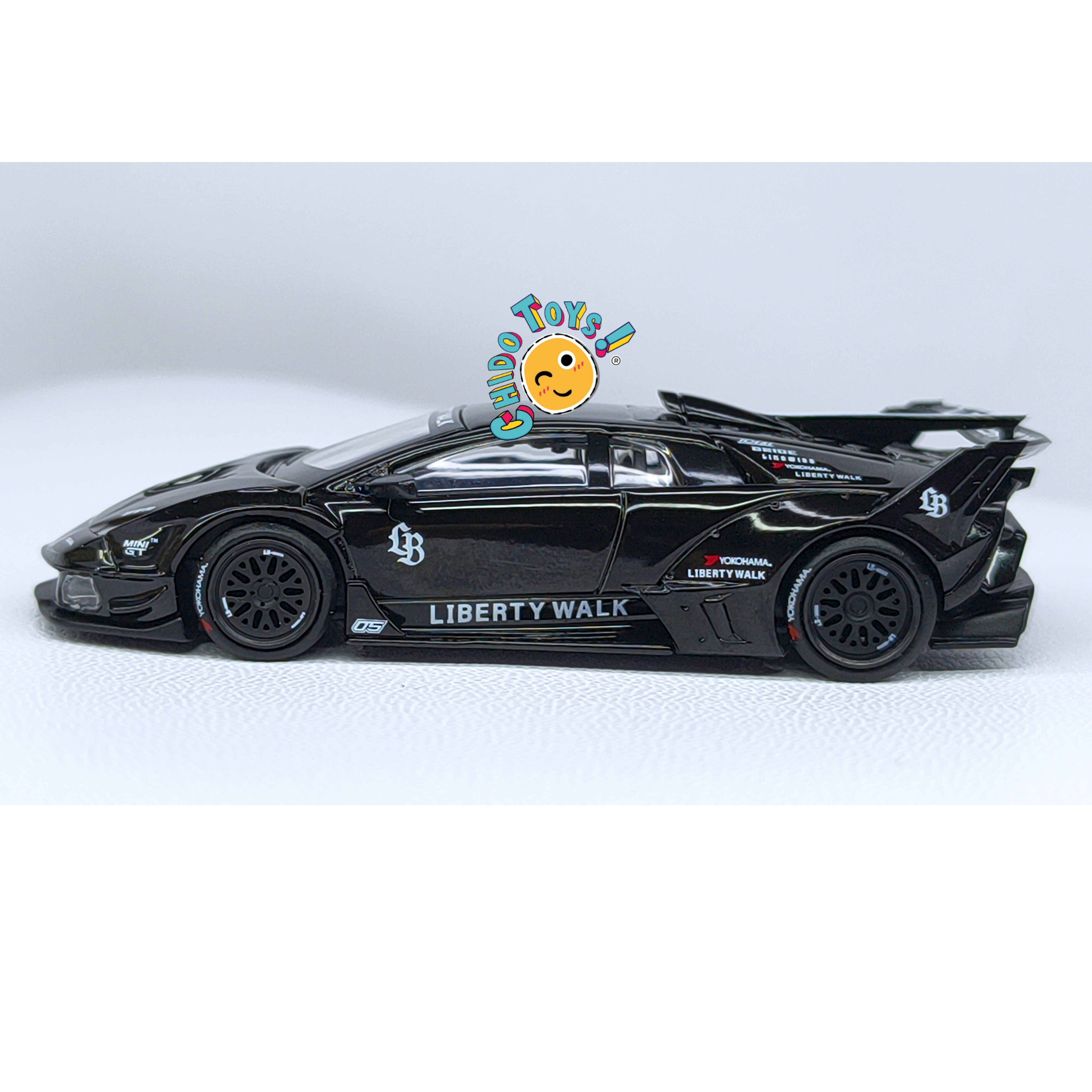 Mini GT Lamborghini Diablo GT LB-WORKS 1:64 negro, PRIMERA EDICIÓN.