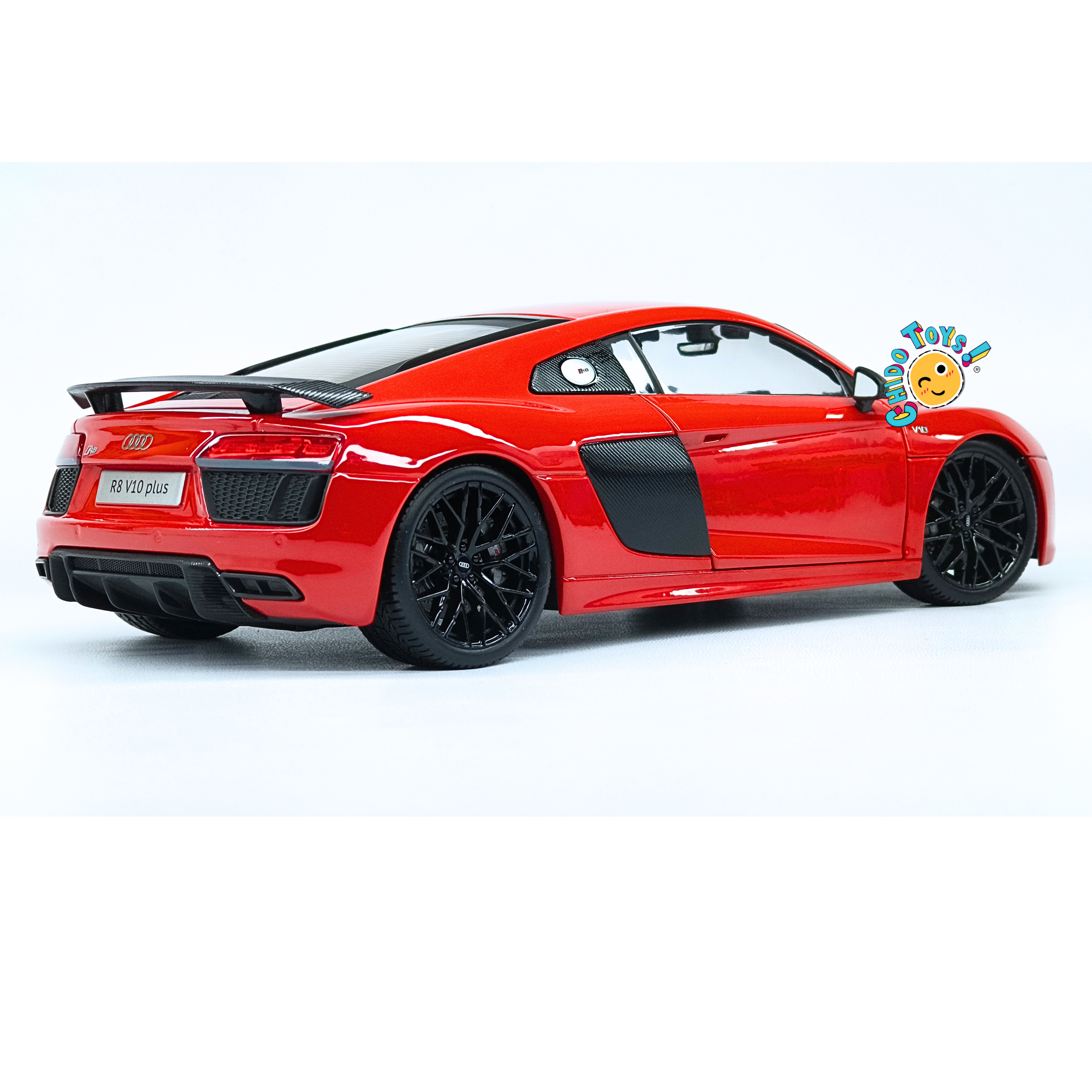 Maisto Exclusive Audi R8 V10 Plus 1:18 blanco con dirección y suspensión