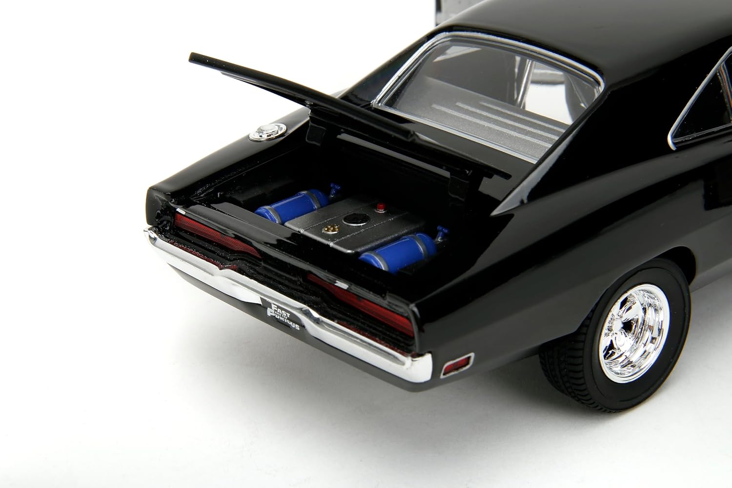 Jada TrueSpec Dodge Charger R/T 1970 Fast & Furious 1:24 con apertura total y faros abatibles