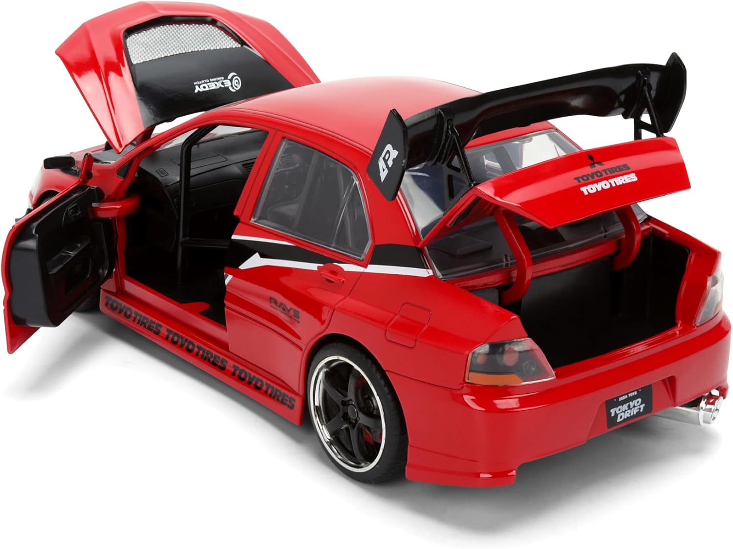 Jada Mitsubishi Lancer Evolution IX Fast & Furious 1:24 Rojo