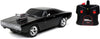 Auto a radio control Jada Dodge Charger R/T escala 1:16 color negro con supercargador cromado, control 2.4 GHz y diseño muscle car