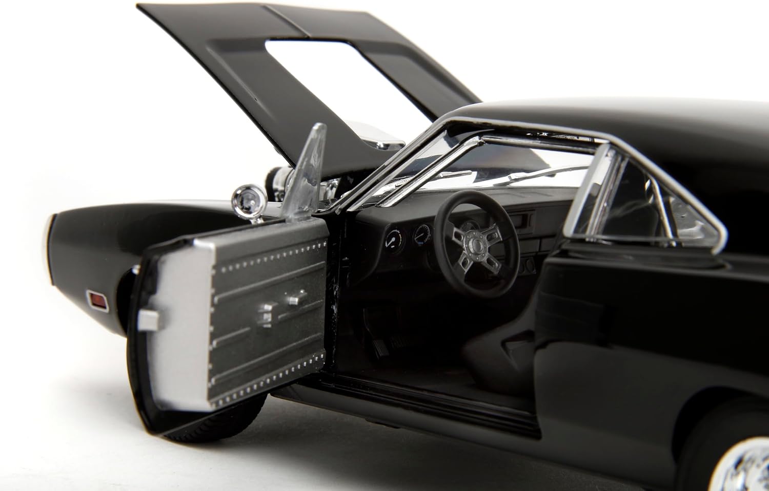 Jada TrueSpec Dodge Charger R/T 1970 Fast & Furious 1:24 con apertura total y faros abatibles