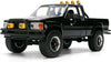 Jada Hollywood Rides Toyota SR5 Pickup 1985 1:24 negra con skateboard