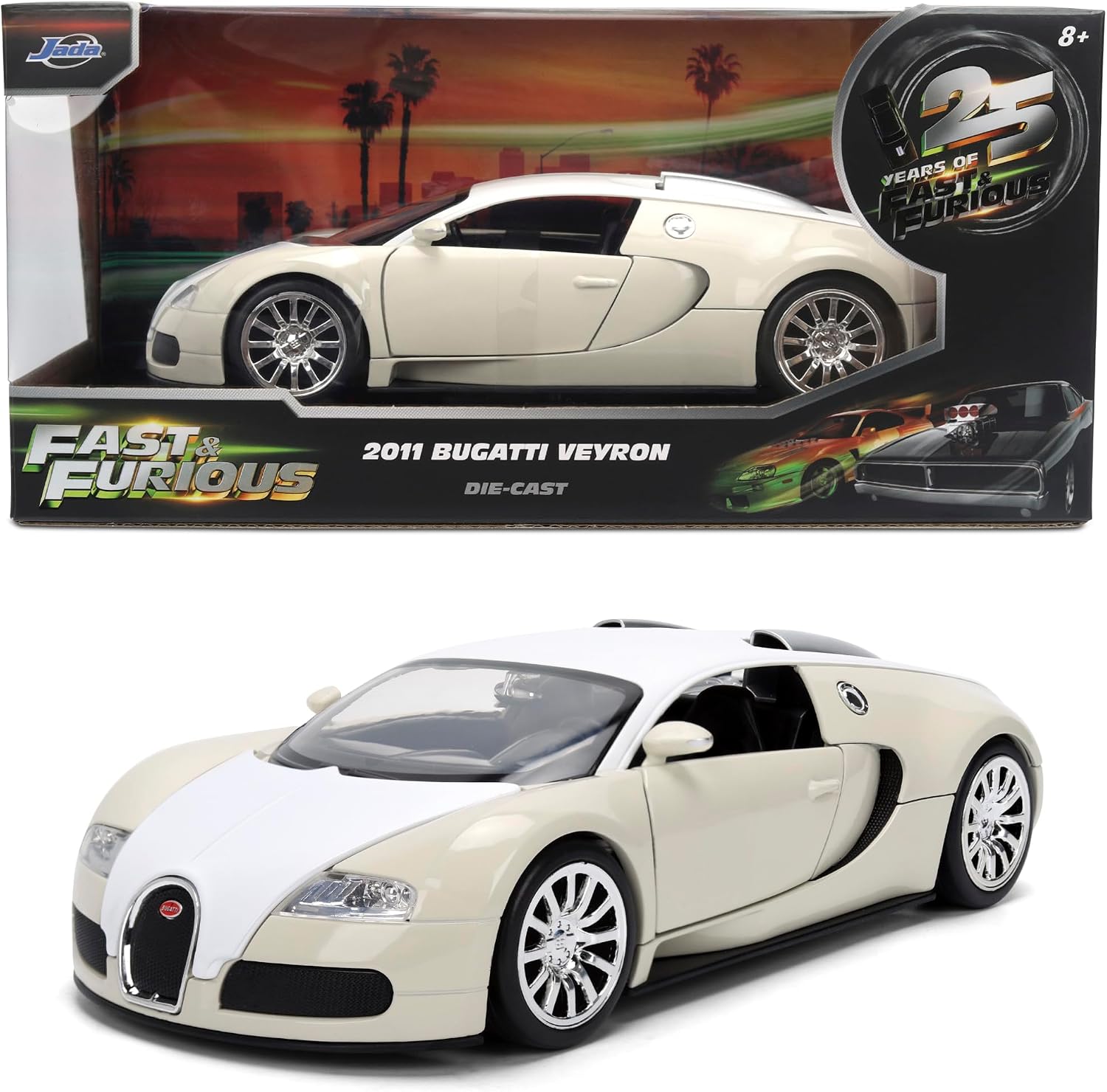 Jada Bugatti Veyron 2011 Fast & Furious 1:24 con aperturas