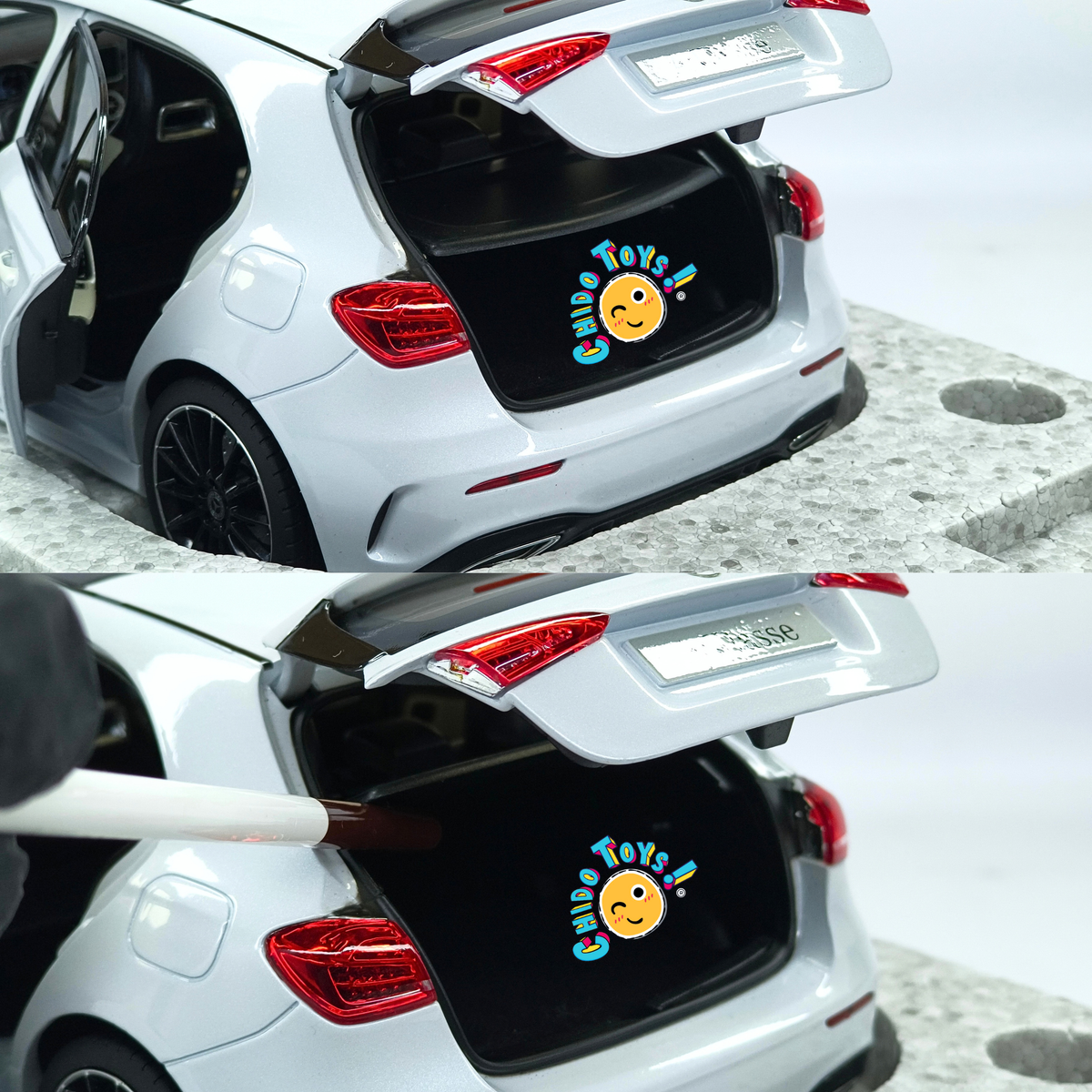 Mercedes-Benz Clase A AMG Line W177 Norev 1:18 Digital White con apertura total
