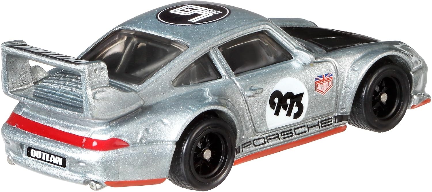 Hot Wheels Porsche 993 GT2 Euro Speed 1:64 plata Metal/Metal con Real Riders