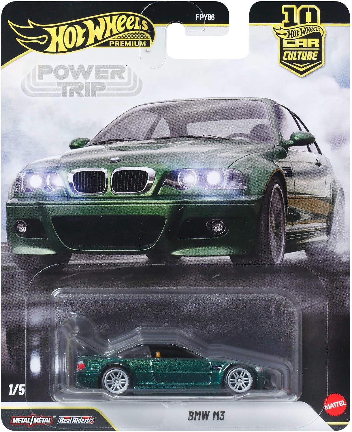 Hot Wheels Premium BMW M3 E46 Power Trip 1:64 Verde Metálico