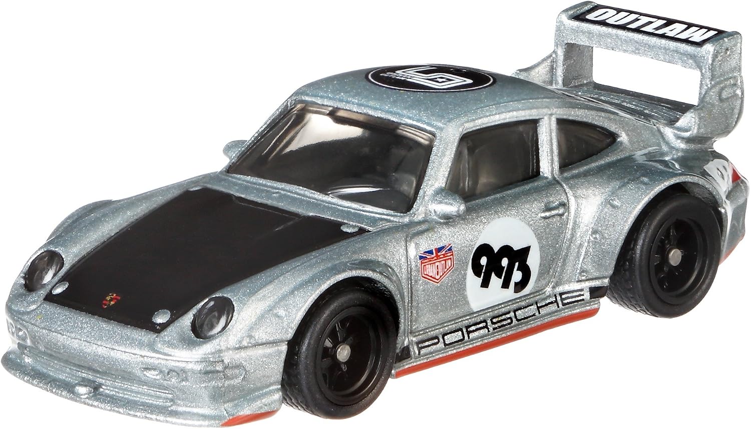 Hot Wheels Porsche 993 GT2 Euro Speed 1:64 plata Metal/Metal con Real Riders