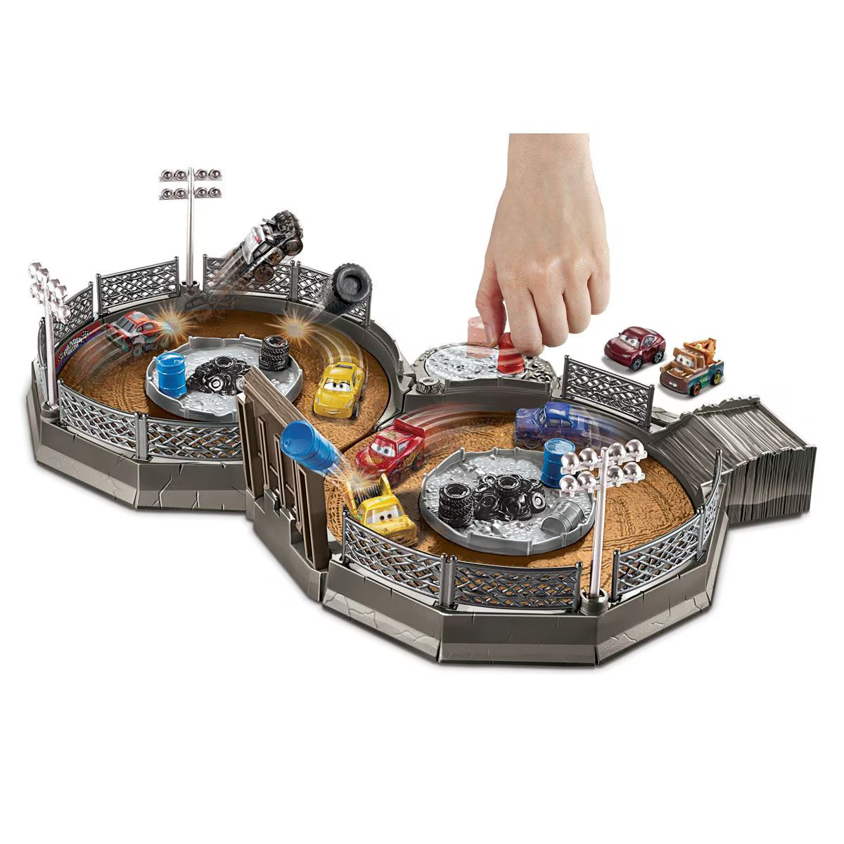 Disney•Pixar Cars Mini Racers – Pista Crank & Crash Derby (Pista Giros Locos) 2017