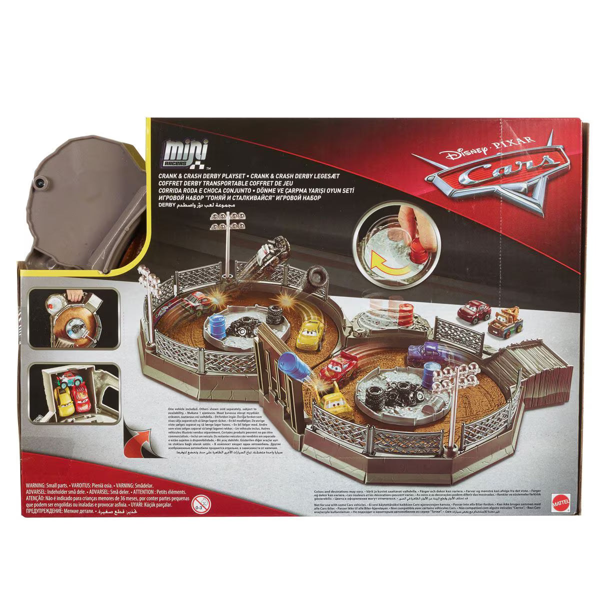 Disney•Pixar Cars Mini Racers – Pista Crank & Crash Derby (Pista Giros Locos) 2017