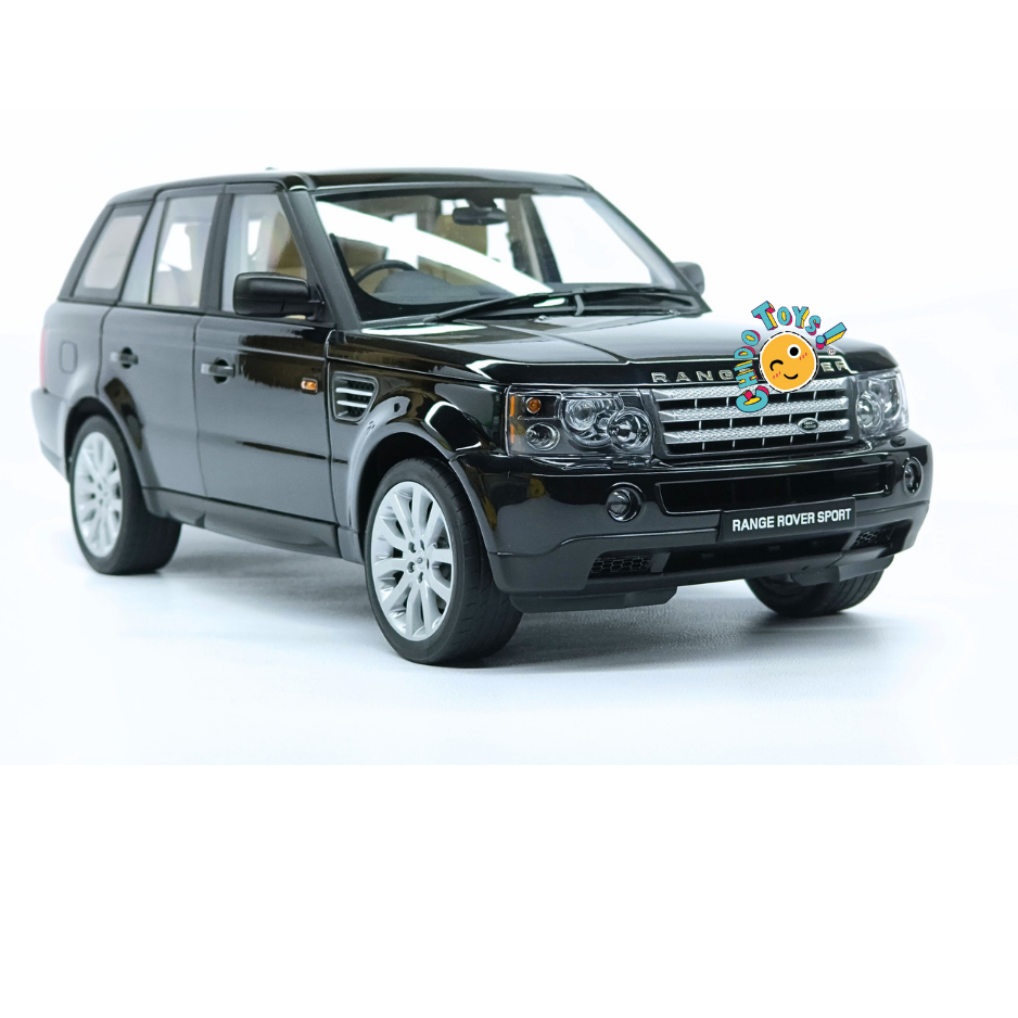 AUTOart Millennium Land Rover Range Rover Sport 2006 escala 1:18 negro con apertura total, dirección funcional e interior beige detallado.