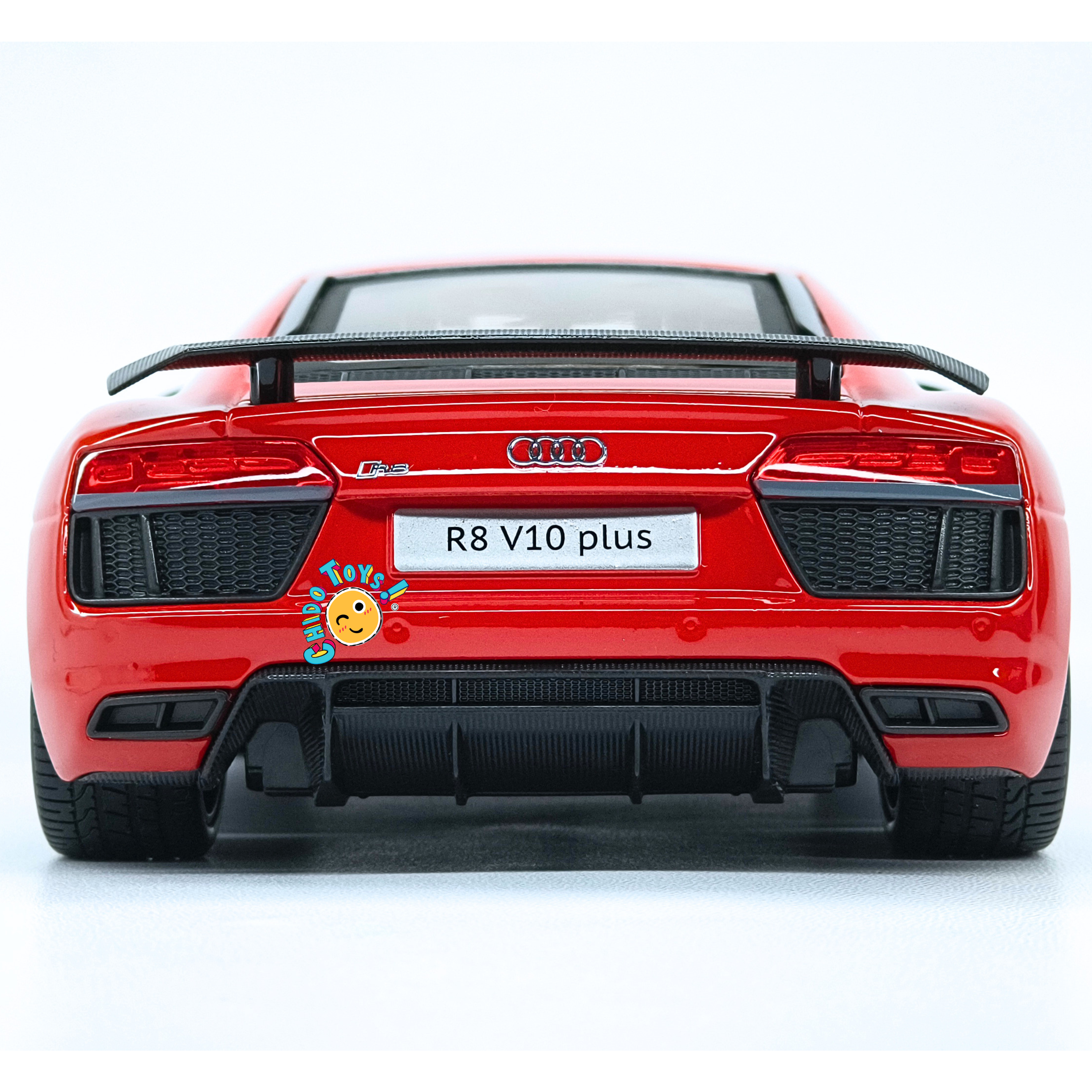 Maisto Exclusive Audi R8 V10 Plus 1:18 blanco con dirección y suspensión