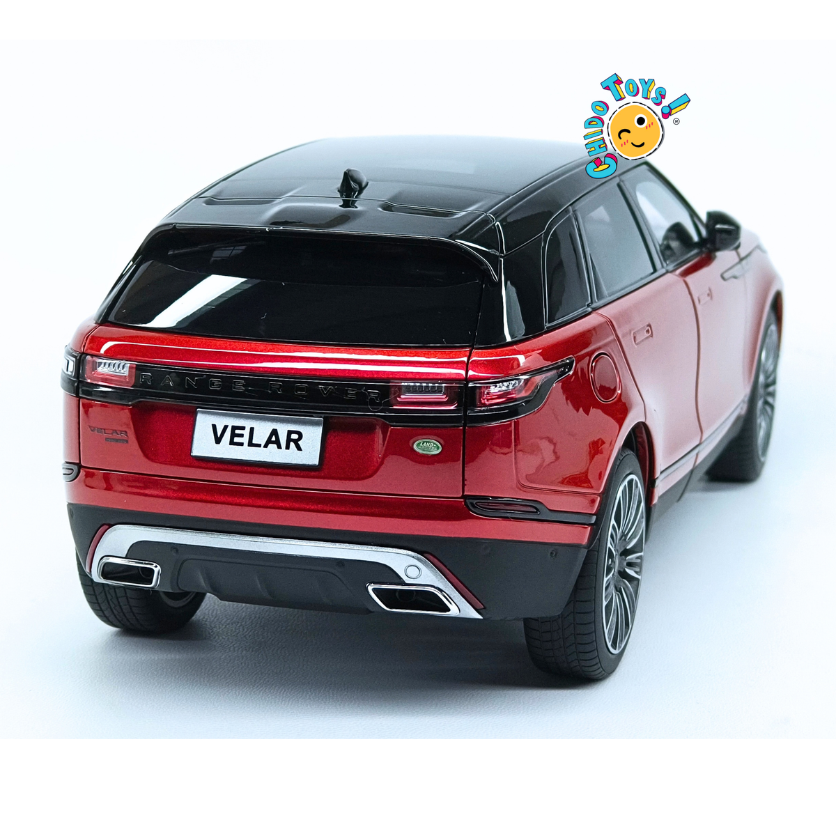 Range Rover Velar First Edition LCD Models 1:18 rojo metálico con apertura total