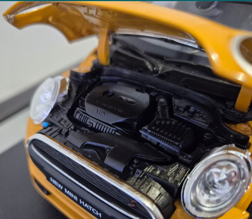 Welly NEX MINI Cooper S Hatch 2015 1:18 Volcanic Orange con techo negro