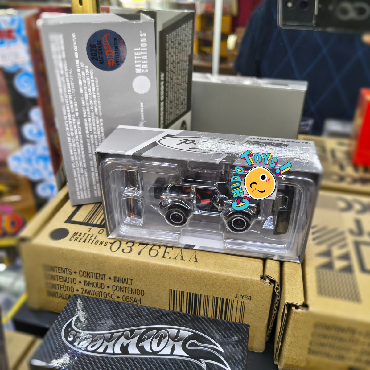 Hot Wheels RLC 2021 Ford Bronco CHASE 1:64 acabado cromado con piezas removibles