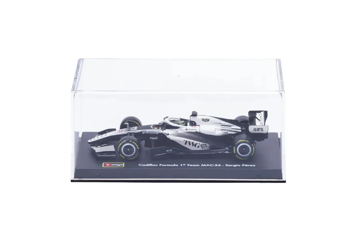 Bburago Cadillac F1 MAC-26 Sergio Pérez #11 1:43 con capelo y casco