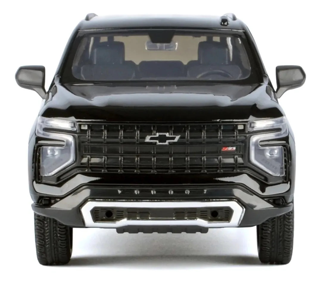MotorMax Chevrolet Tahoe Z71 2025 1:24 negra con apertura de puertas y cajuela