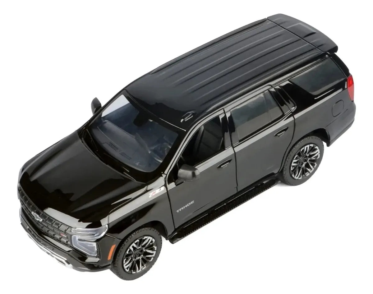 MotorMax Chevrolet Tahoe Z71 2025 1:24 negra con apertura de puertas y cajuela