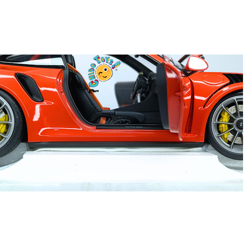 AUTOart Porsche 911 (991) GT3 RS 1:18 Lava Orange con rines gris oscuro