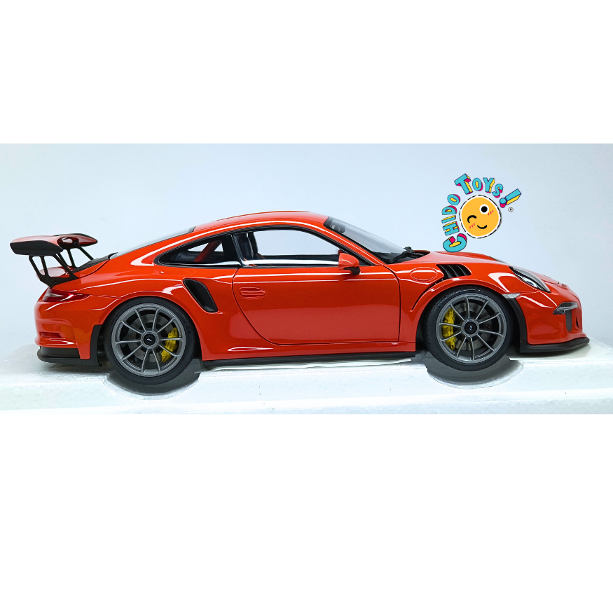 AUTOart Porsche 911 (991) GT3 RS 1:18 Lava Orange con rines gris oscuro