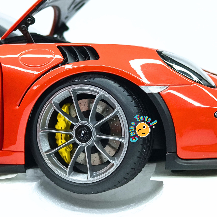 AUTOart Porsche 911 (991) GT3 RS 1:18 Lava Orange con rines gris oscuro