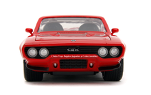 Cargar imagen en el visor de la galería, Auto a escala marca Jada, Modelo Plymouth GTX 1972 -GlossyRedGold-
