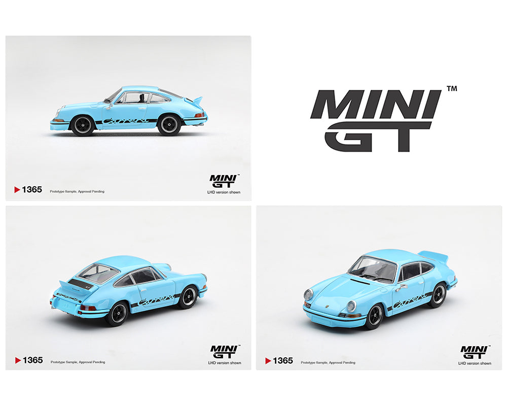 Próximo a llegar 🚗🔥 Mini GT 1:64 Porsche 911 Carrera RS 2.7 – Azul Golfo con Negro