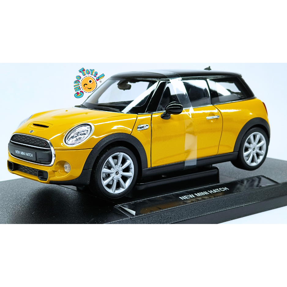 Welly NEX MINI Cooper S Hatch 2015 1:18 Volcanic Orange con techo negro