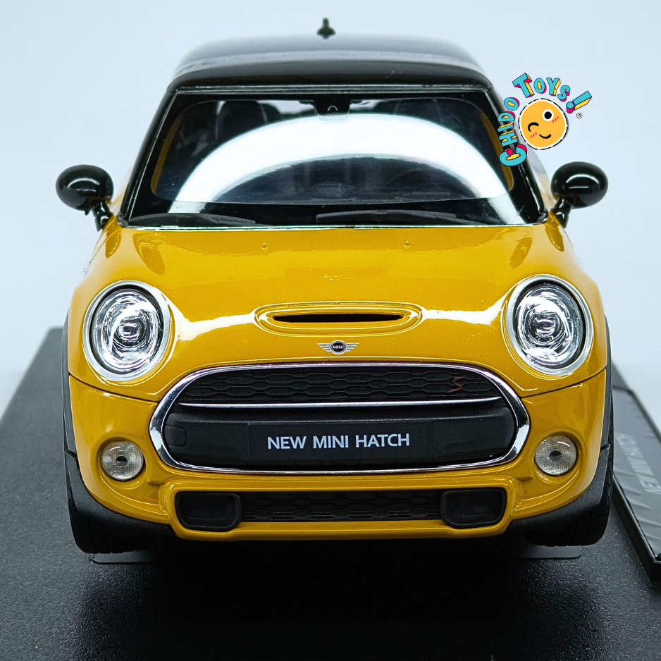 Welly NEX MINI Cooper S Hatch 2015 1:18 Volcanic Orange con techo negro