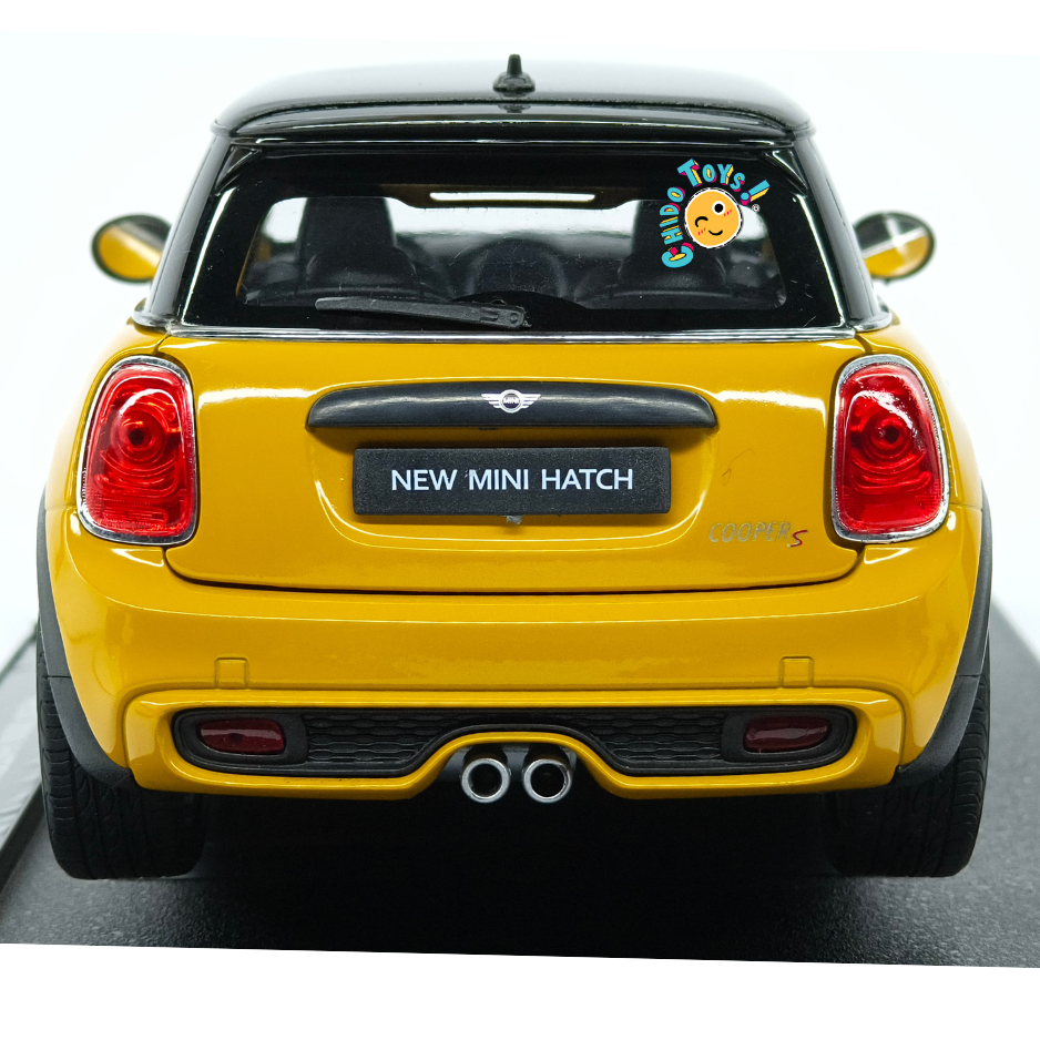 Welly NEX MINI Cooper S Hatch 2015 1:18 Volcanic Orange con techo negro