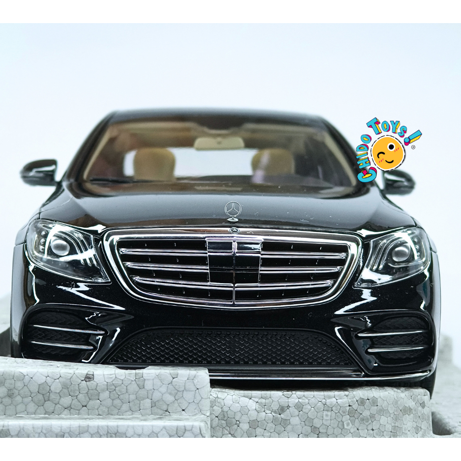 Mercedes-Benz S-Class V222 AMG Line 2017 Norev 1:18 Dealer Edition negro obsidiana