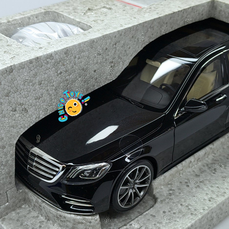 Mercedes-Benz S-Class V222 AMG Line 2017 Norev 1:18 Dealer Edition negro obsidiana