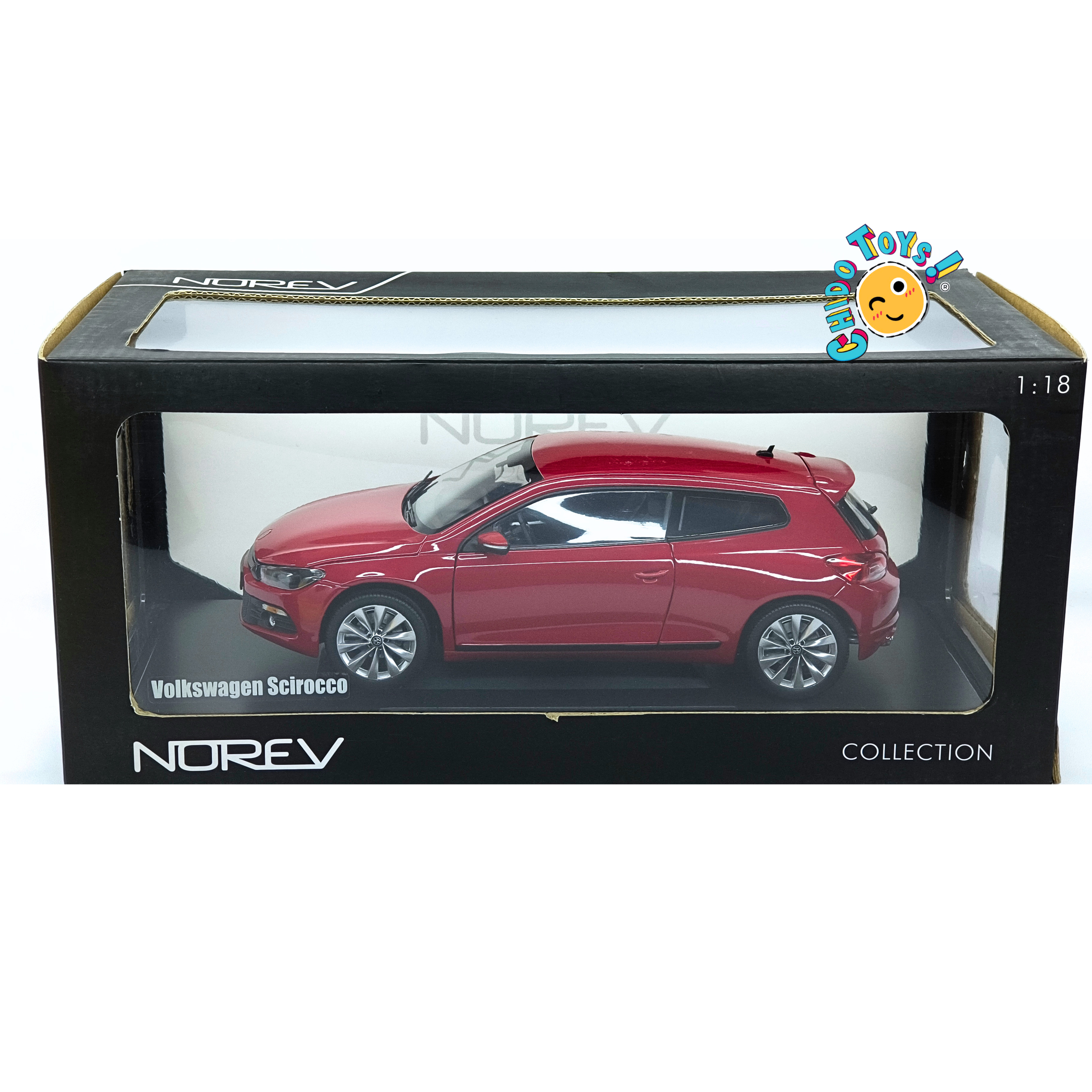 Norev Volkswagen Scirocco 2008 1:18 Salsa Red con apertura total