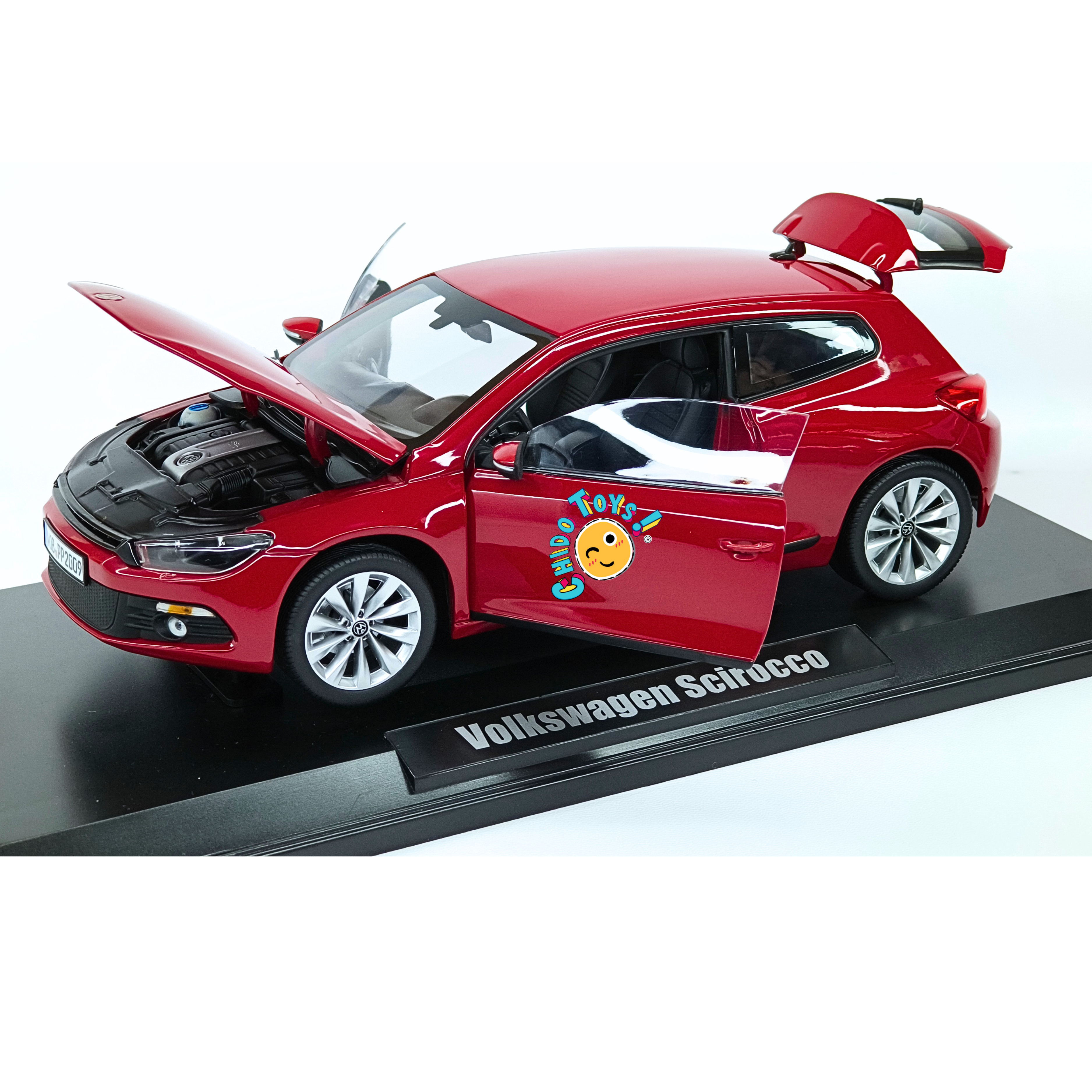 Norev Volkswagen Scirocco 2008 1:18 Salsa Red con apertura total