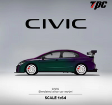 Cargar imagen en el visor de la galería, Auto a escala marca TPC modelo Honda Civic FD2 Camaleón
