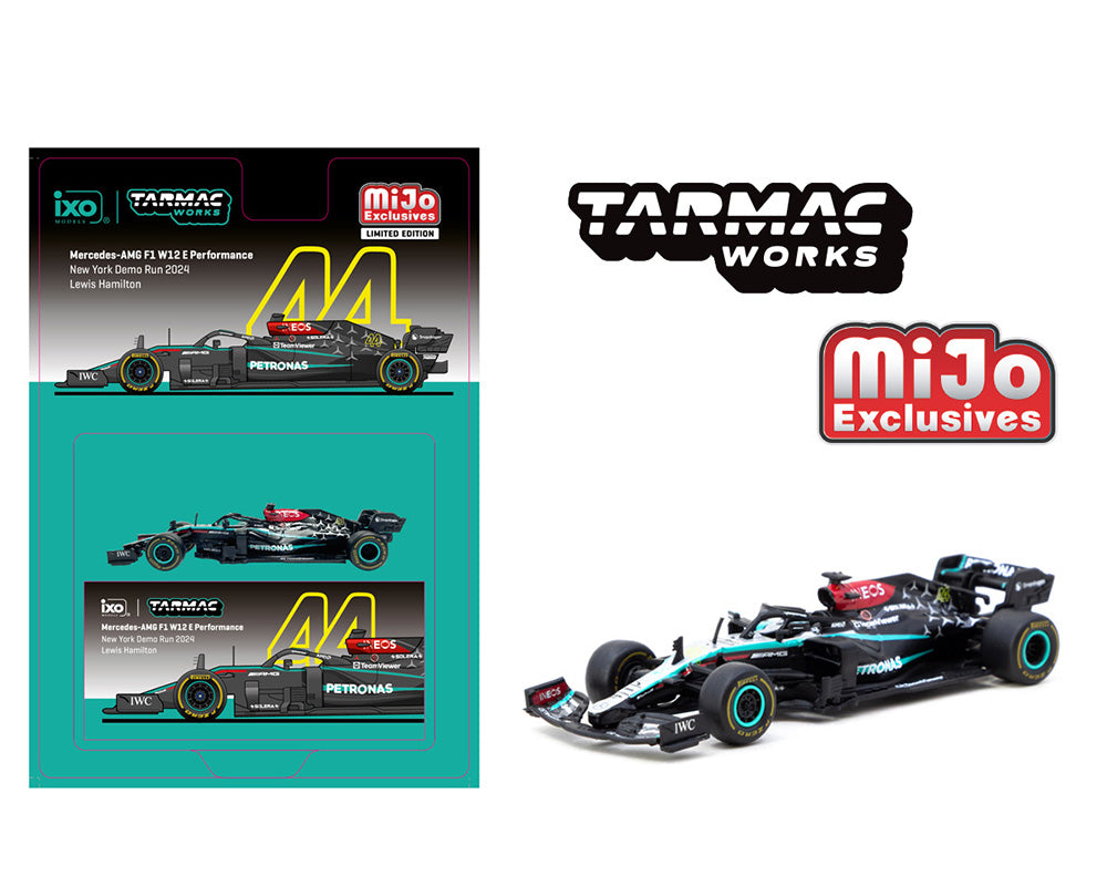 🔥 PREVENTA DISPONIBLE  Tarmac Works 1:64 Mercedes-AMG F1 W12 E Performance New York Demo Run 2024 Lewis Hamilton
