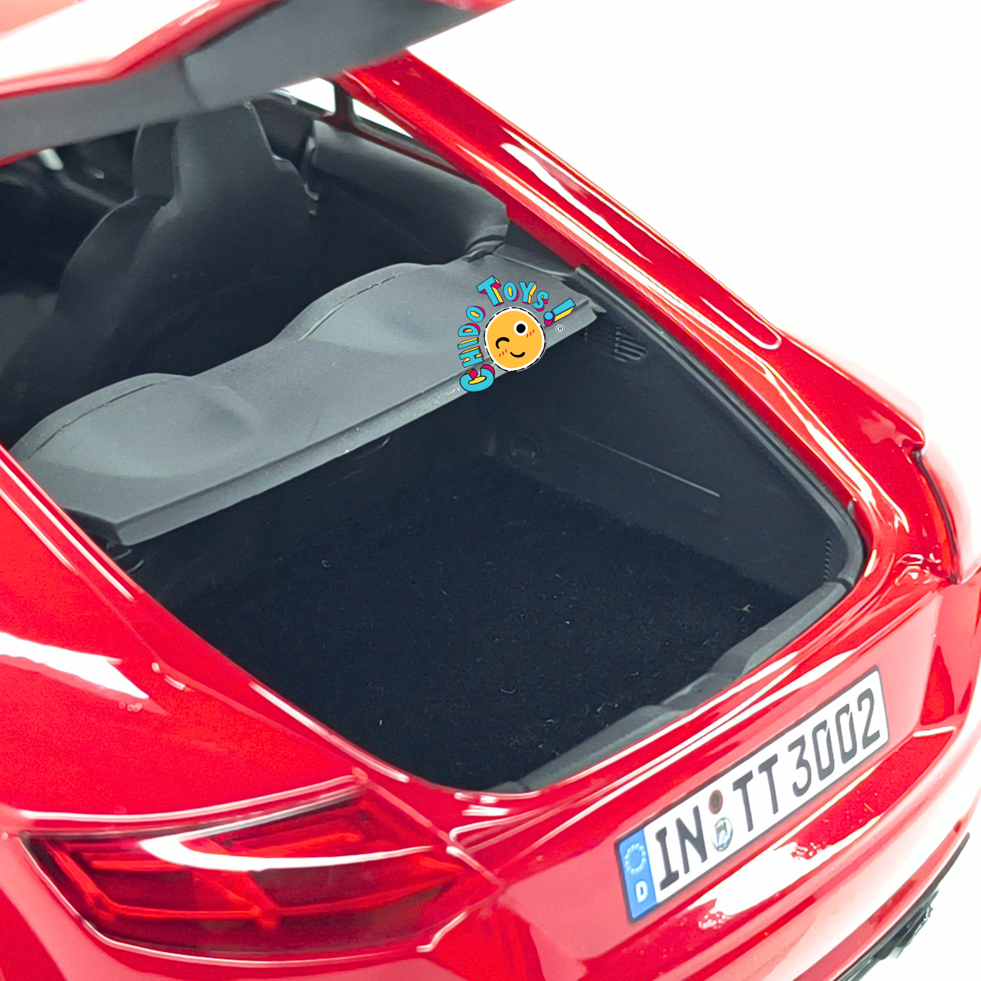 Audi TT Coupé 2014 Minichamps Audi Collection 1:18 Tango Red apertura total