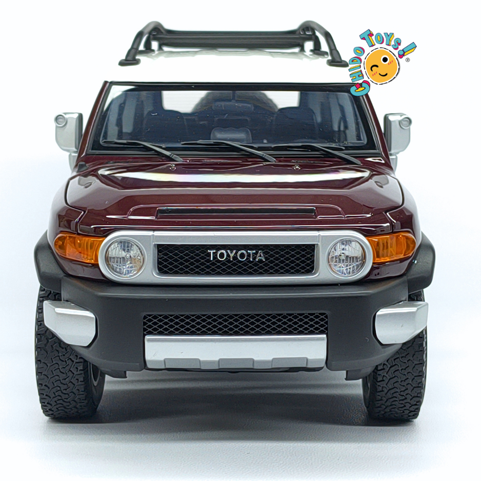 AUTOart Toyota FJ Cruiser Dealer Edition 1:18 Black Cherry Pearl Exclusivo con Techo Blanco