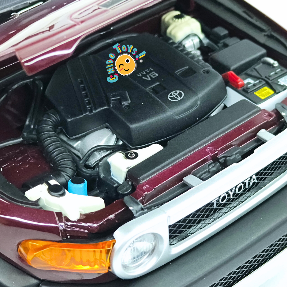 AUTOart Toyota FJ Cruiser Dealer Edition 1:18 Black Cherry Pearl Exclusivo con Techo Blanco